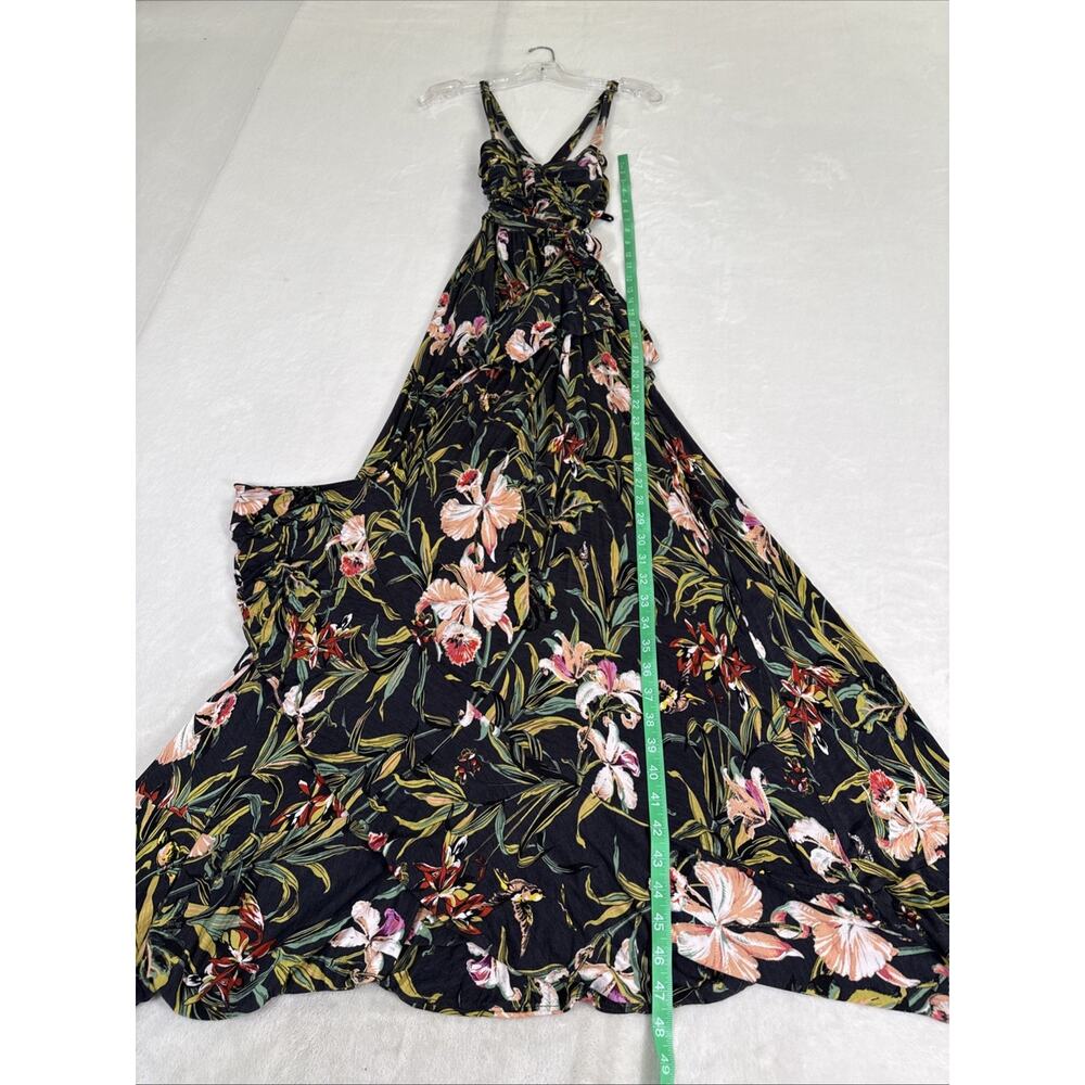 Maeve Anthropologie Gabriela Ruffled Wrap Maxi Dress Floral Print Dress Small - Picture 6 of 16